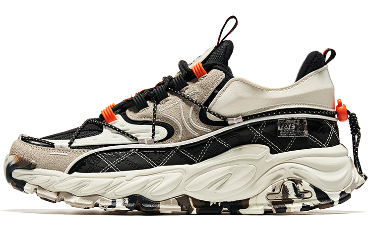 鸿星尔克 休闲运动 防滑耐磨 低帮 跑步鞋 男款 黑灰