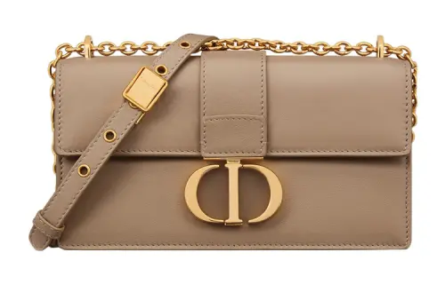 DIOR 30 Montaigne Calfskin Handheld Shoulder Bag, Crossbody Bag Small Women's Hazelnuts Brown