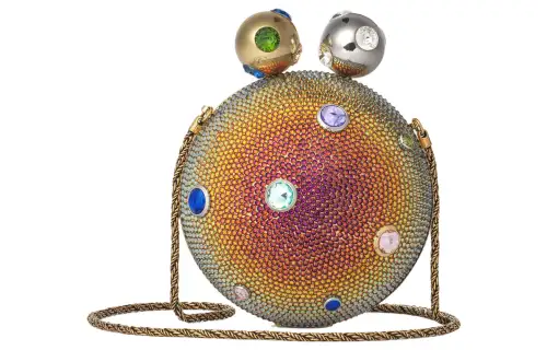 GUCCI Crystal Metal All over Evening Clutch Bag Women's Multicolor