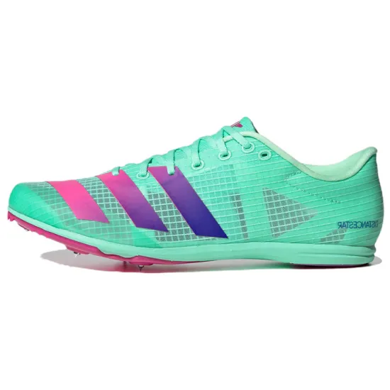 Adidas Distancestar Running Shoes Men Low-top Mint Green/purple/purple Red