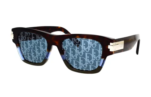 DIOR Plate Frame Irregular Shape Sunglasses Women's
