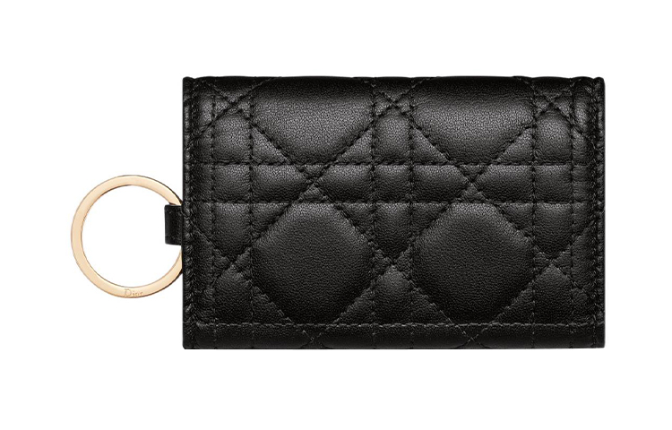 Женский чехол для ключей Dior Lady Dior (черный) — фото 3