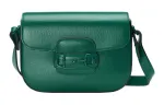 GUCCI Horsebit 1955 Leather Crossbody Bag, Shoulder Bag Women's Green