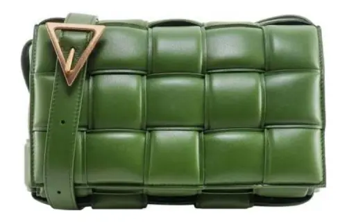 Bottega Veneta PaddedCASSETTE Lambskin Shoulder Bag, Crossbody Bag Women's Green
