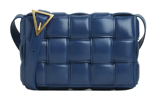 Bottega Veneta PaddedCASSETTE Sheepskin Shoulder Bag, Crossbody Bag Regular Women's Blue