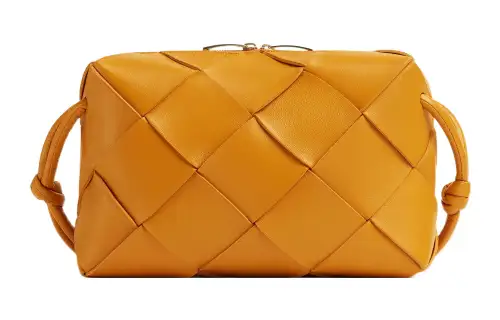 Bottega Veneta CASSETTE Sheepskin Camera Bag, Shoulder Bag, Crossbody Bag Small Women's Orange