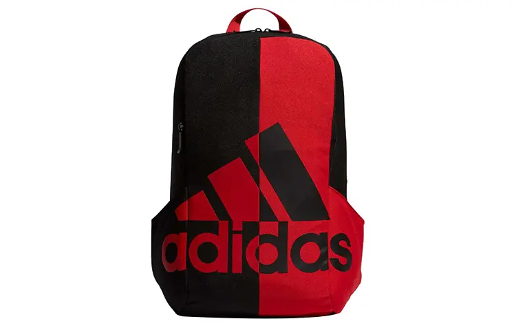 Adidas Recycled Polyester Plain Weave Fabric Backpack Unisex Black/Red