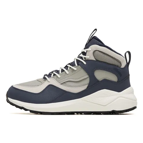 Anta Basalt Cushioning Anti-Slip And Wear-Resistant High-Top Sports Casual Shoes Men's Gray Blue