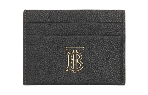 Burberry Grain Calfskin Card Holder Women's Black