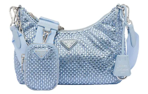 PRADA Re Edition Fabric Rhinestone Bag, Combo Bag, Crossbody Bag, Shoulder Bag Regular Women's