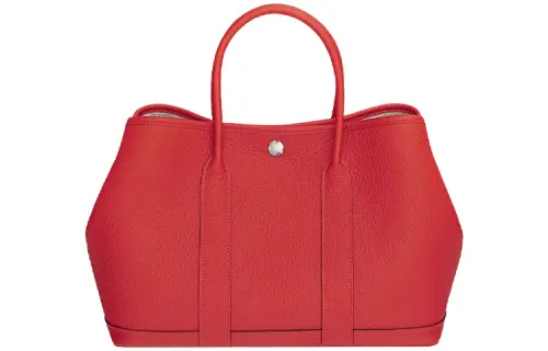 HERMES Garden Party Negonda Calfskin Handbag 30 Women's A5 Bougainvillier Rhododendron Red