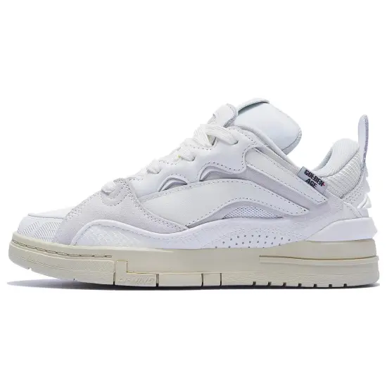 LiNing Wave Skateboard Shoes Women's Low-Top White