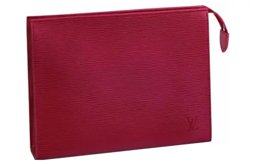 LOUIS VUITTON Epi Leather Clutch Toiletry Bag, Toiletry Bag Regular Men's Red