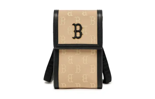 MLB Nylon Shoulder Bag, Crossbody Bag Cell Phone Pouch Regular Unisex Umber