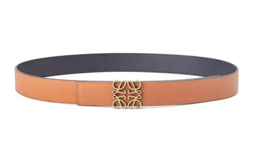 LOEWE Leather Belts Women's Tan/Black Width 3.5cm