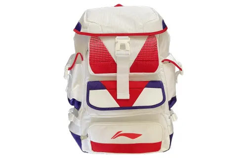 Li Ning Sports Basketball Collection Polyester Backpack Regular Unisex White/Red/Blue