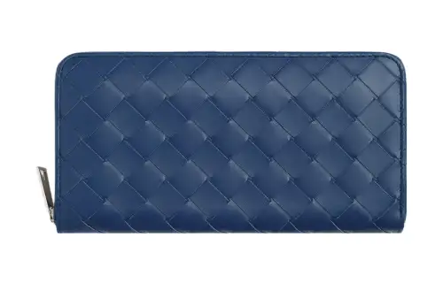 Bottega Veneta Cow Leather Wallet Men's Blue