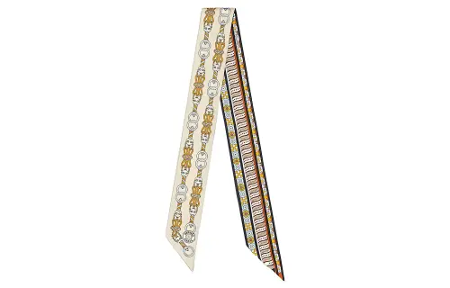 HERMES Silk Scarves Women's Cream