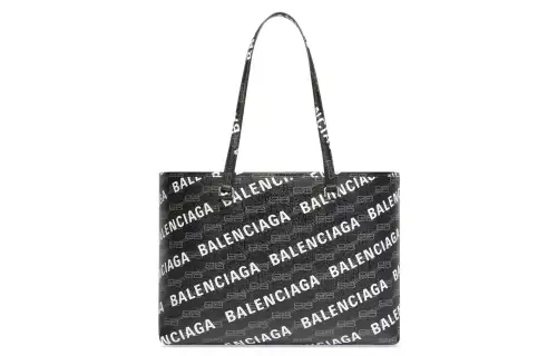 Balenciaga BB Monogram Signature Polyester Tote Bag, Shopping Bag, Shoulder Bag, Handbag Medium Women's