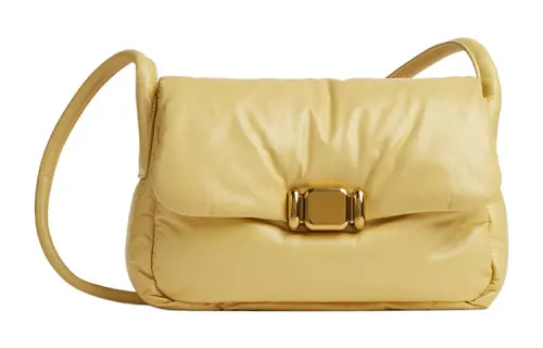 Bottega Veneta Cow Leather Crossbody Bags Women's Light Yellow
