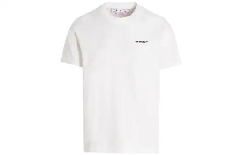 OFF WHITE Wave Outl Diag Slim S/S Tee