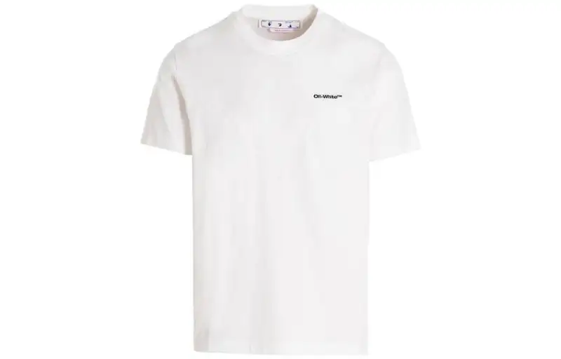 OFF WHITE Wave Outl Diag Slim S/S Tee