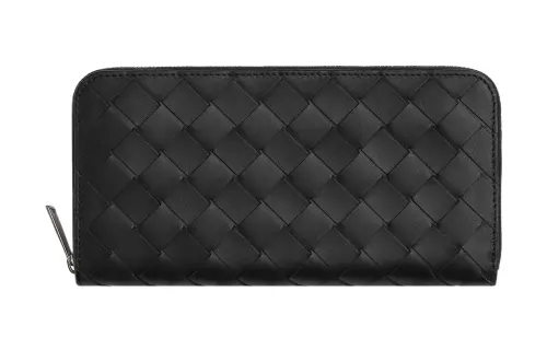 Bottega Veneta Cow Leather Wallet Men's Black/Red