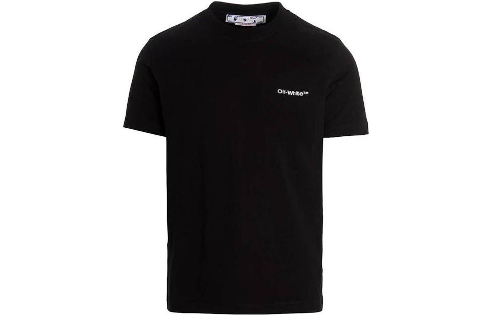 OFF WHITE Wave Outline Diag Slim S/S Tee