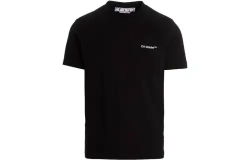 OFF WHITE Wave Outline Diag Slim S/S Tee