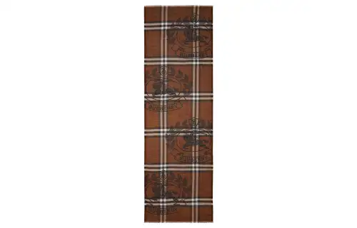 【Previous Season】logo-print check scarf