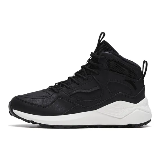 Anta Cushioning Anti-Slip And Wear-Resistant High-Top Sports Casual Shoes Women's Black