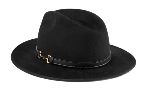 GUCCI Rabbit Fur Felt Top Hats Men's Black