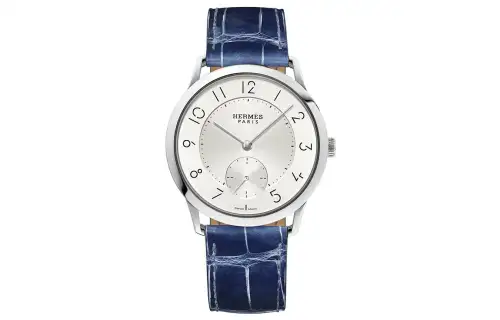 HERMES Wrist Watches Automatic Mechanical Movement Crocodile Leather Strap White Dial Women's 30m Water Resistant