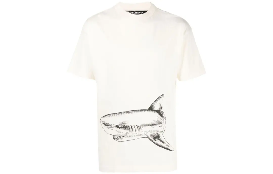 PALM ANGELS Broken Shark Classic T Shirt