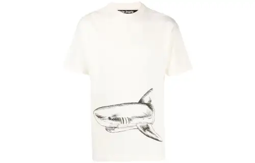 PALM ANGELS Broken Shark Classic T Shirt