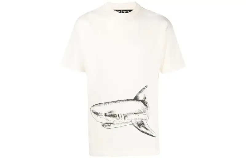 PALM ANGELS Broken Shark Classic T Shirt