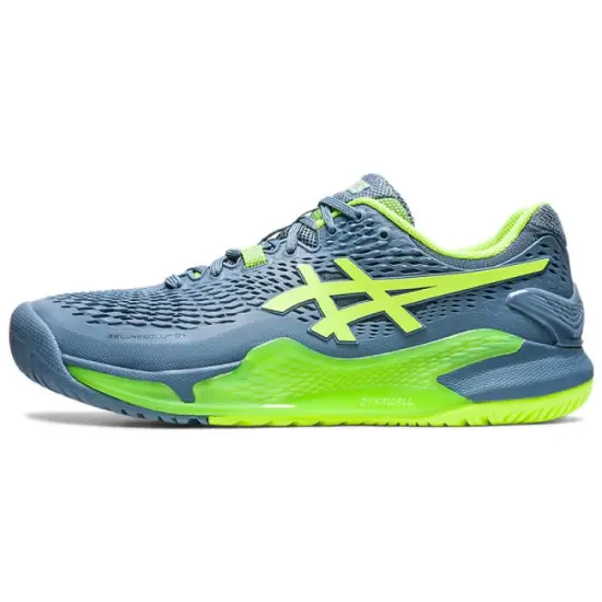Asics Gel Resolution 9 Wide 'Steel Blue Hazard Green'