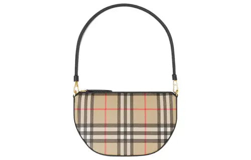 Burberry Vintage Check Cotton Olympia Pouch Archive Beige