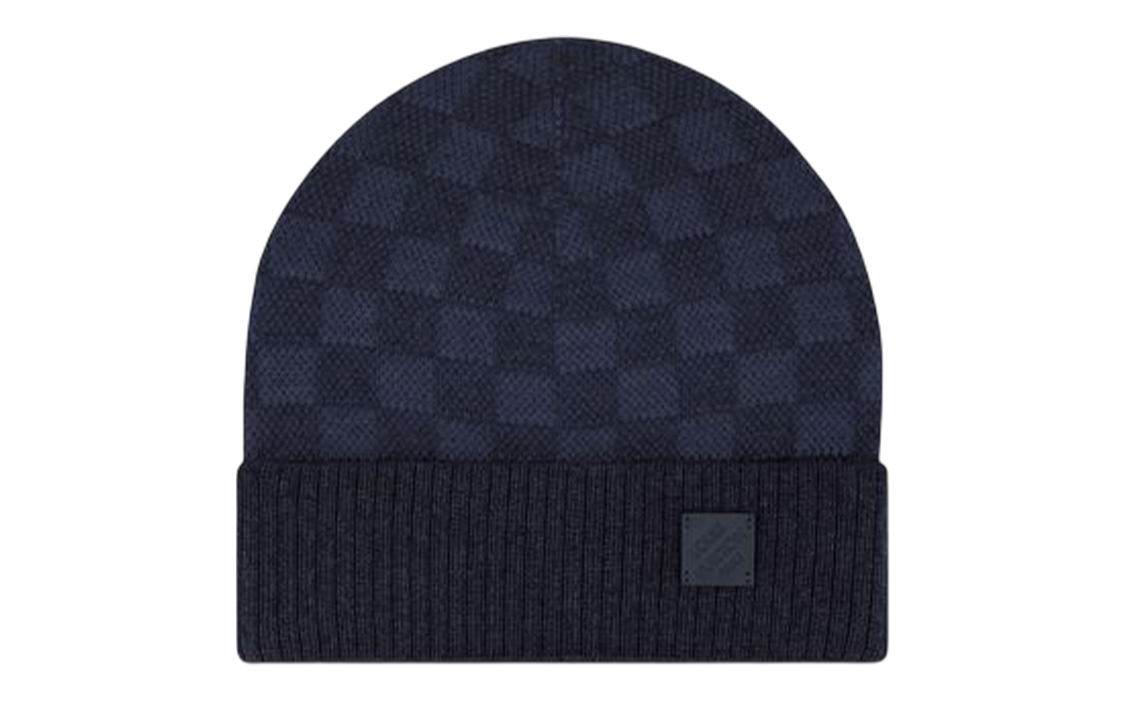 Женская шапка Louis Vuitton Néo Petit Damier (синяя)