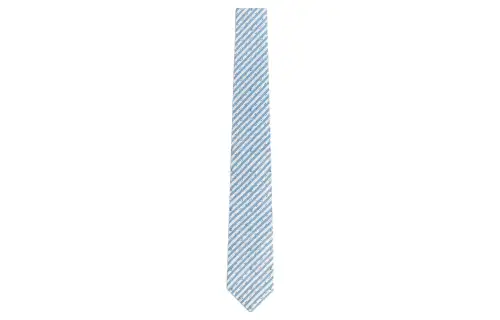 LOUIS VUITTON Monogram Silk Tie Men's Blue