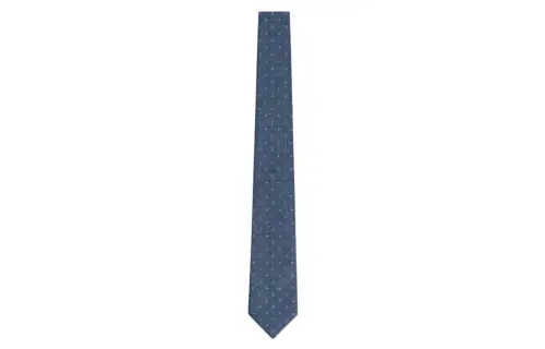 LOUIS VUITTON MNG Silk Tie Men's Blue