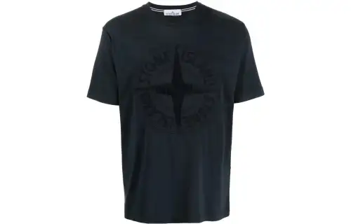 STONE ISLAND Embroidered Logo T shirt