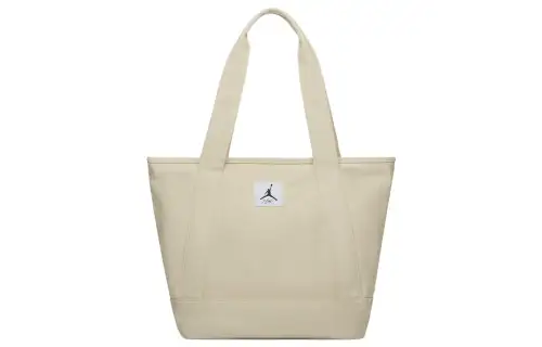Jordan Cotton Tote Bag, Shopping Bag, Single Handbag Regular Unisex Ecru