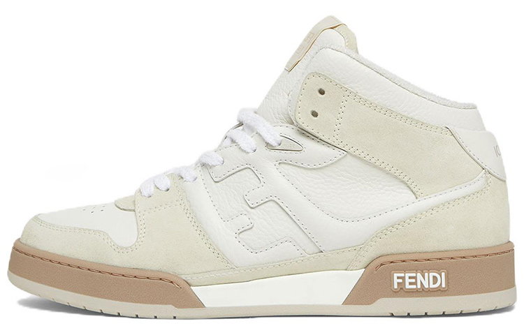 FENDI Fendi Match кожа со шнурками высокий популярный панель обувь мужской стиль белый