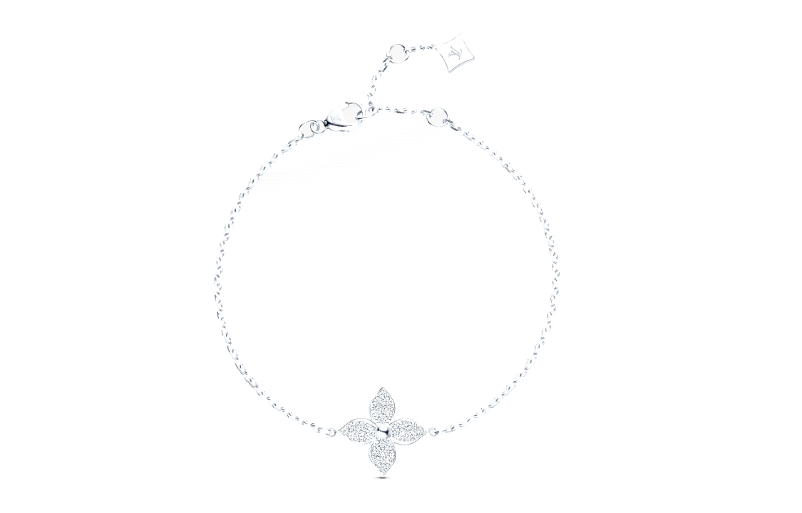 LOUIS VUITTON Louis Vuitton STAR BLOSSOM Classic Four Leaf Clover Bracelet Women's White