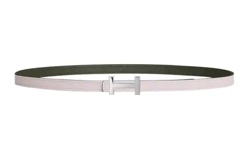 HERMES Cow Leather Belts Women's Purple Width 1.3cm