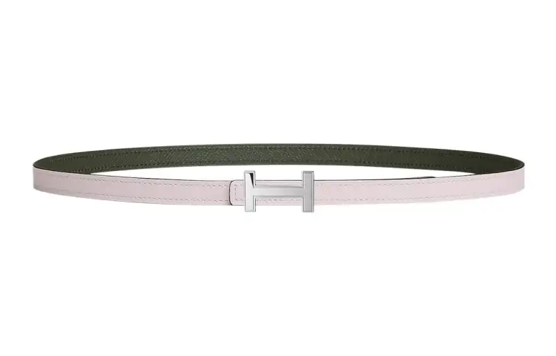 HERMES Cow Leather Belts Women's Purple Width 1.3cm
