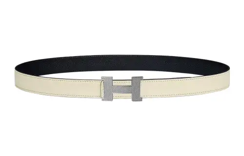 HERMES Mini Constance Cow Leather Belts Women's Width 2.4cm