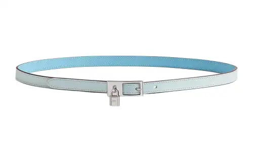 HERMES Lucky Cow Leather Belts Women's Width 1.5cm