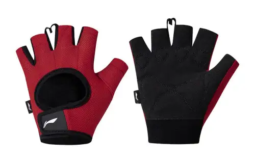 Li Ning Sports Gloves Unisex Red